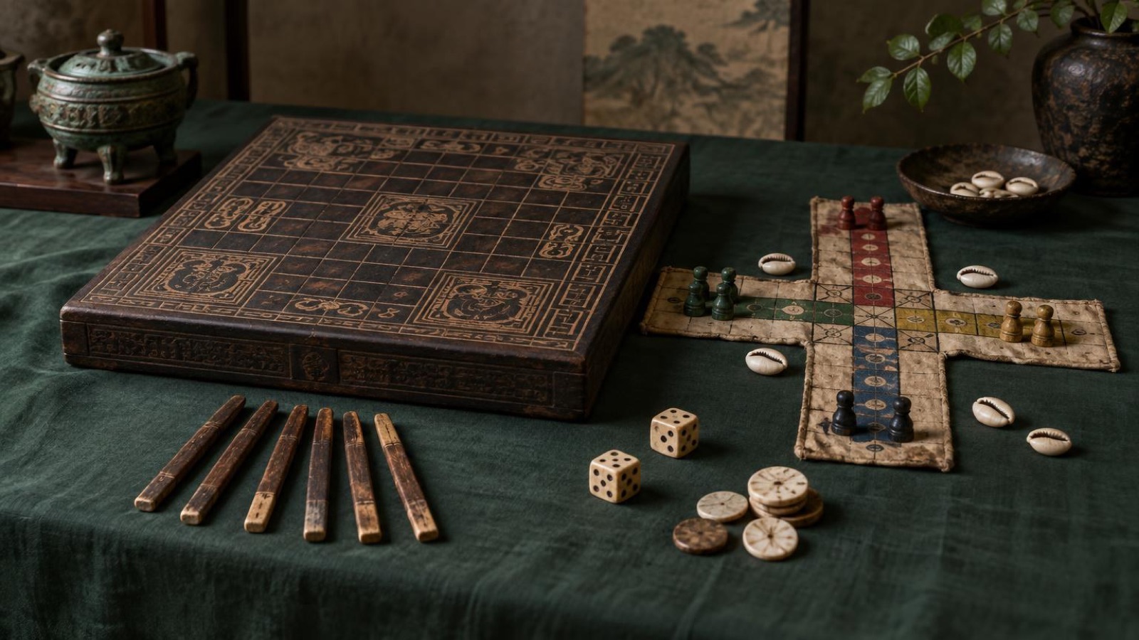 亚洲曾用于赌钱的古代棋盘游戏:六博、Chaupar、Pachisi 和升官图 亚洲曾用于赌钱的古代棋盘游戏:六博、Chaupar、Pachisi 和升官图