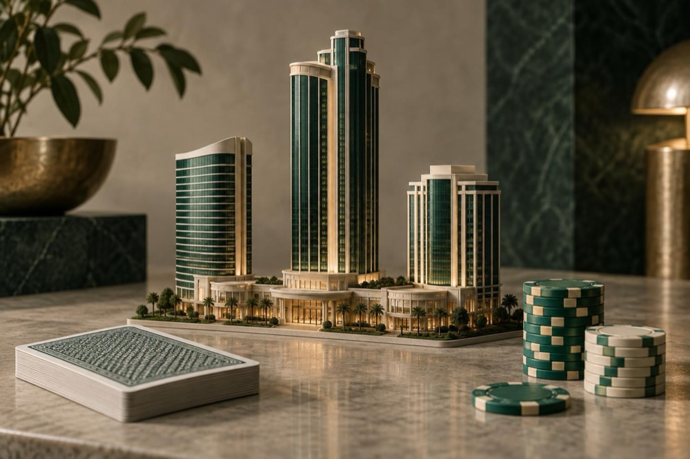 The three hotel towers and 1,892 rooms The three hotel towers and 1,892 rooms