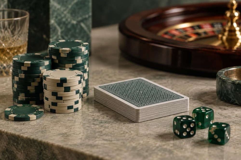 Games and tables on the floor Games and tables on the floor
